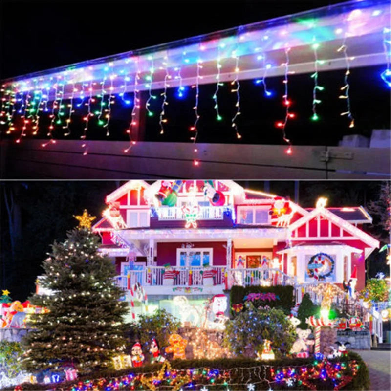 Outdoor 5M LED Waterfall Lights – Christmas & Party Decoration