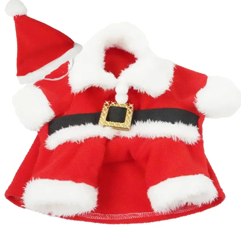 Christmas Dog Fleece Coat – Santa Claus Costume for Puppies