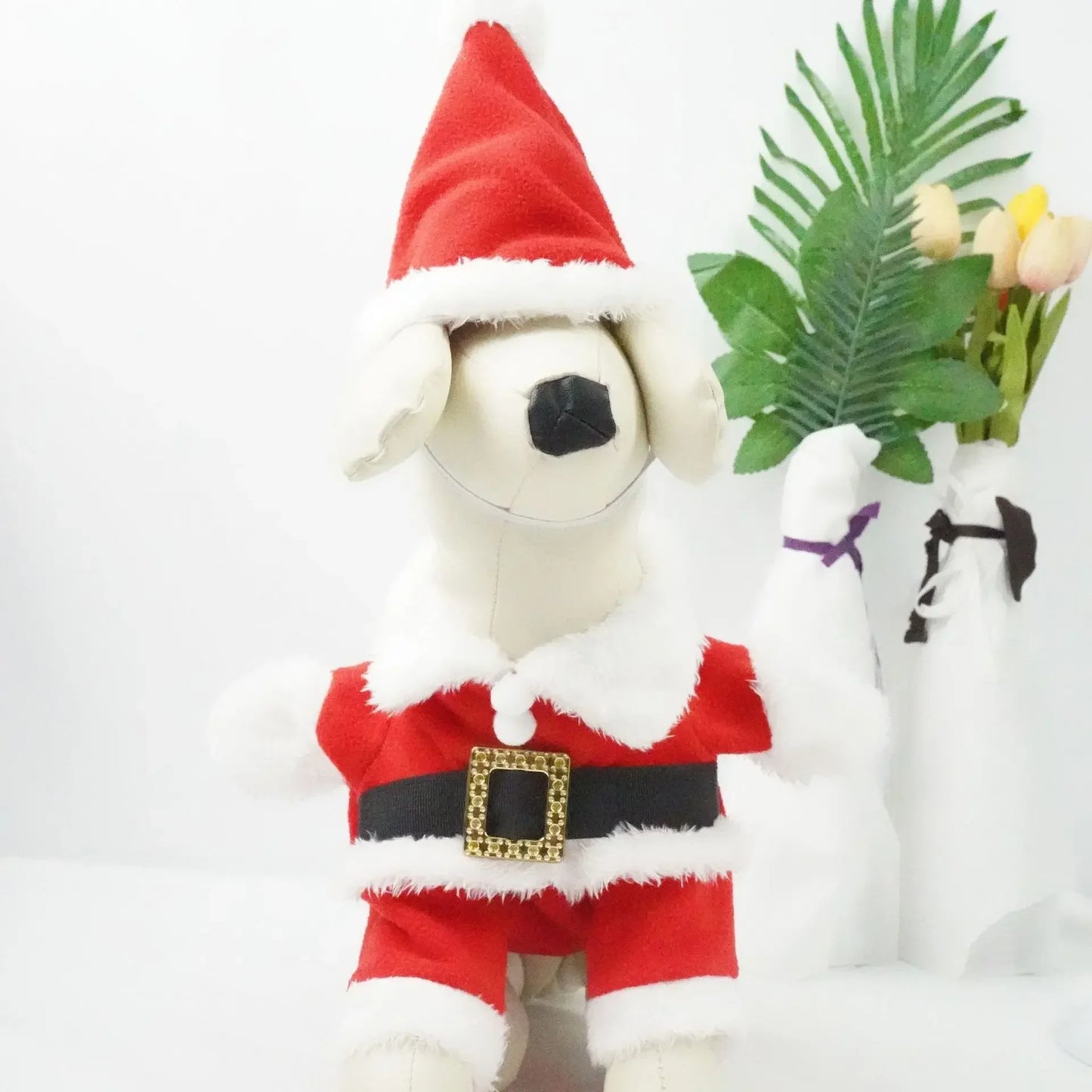 Christmas Dog Fleece Coat – Santa Claus Costume for Puppies