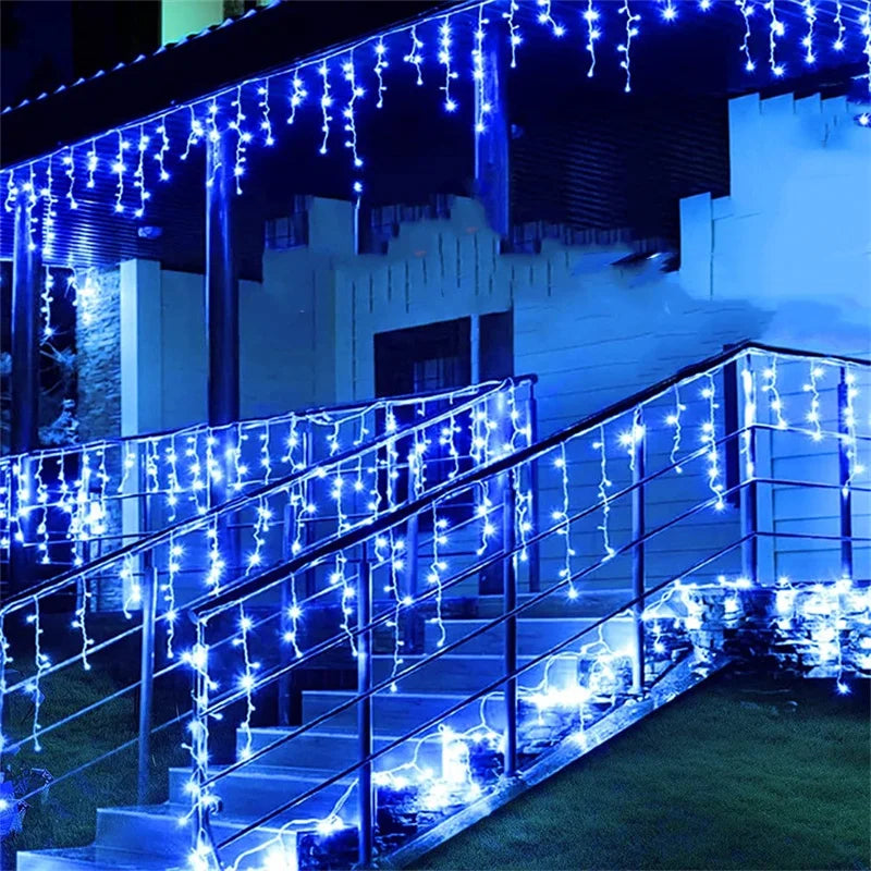 Outdoor 5M LED Waterfall Lights – Christmas & Party Decoration