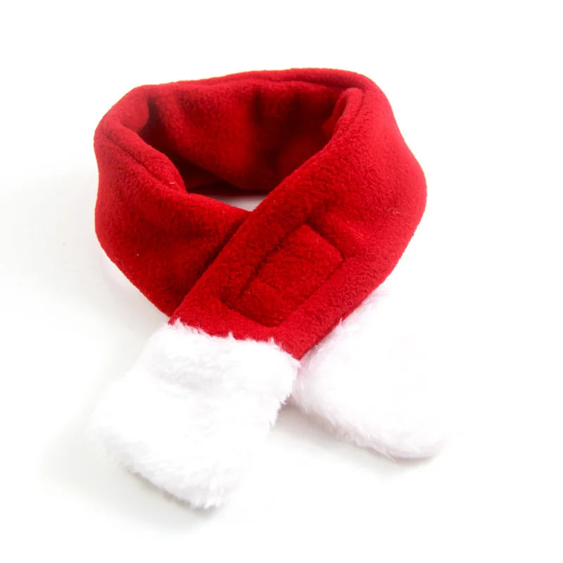 Christmas Pet Scarf & Hat Set – Santa Claus Costume for Dogs & Cats