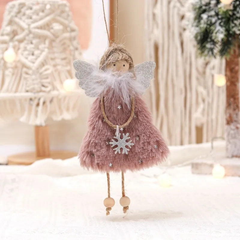 Cute Plush Christmas Angel Pendant – Holiday Ornament for Tree & Gifts