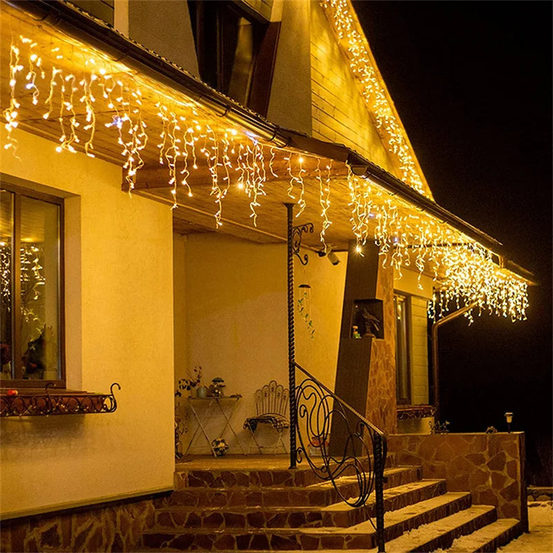 Outdoor 5M LED Waterfall Lights – Christmas & Party Decoration