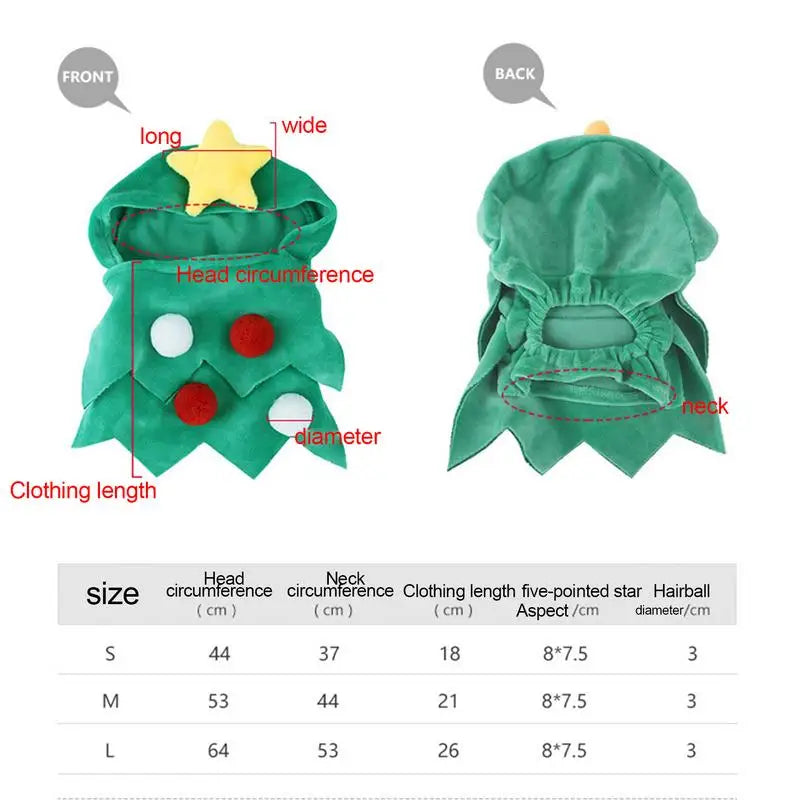 Christmas Pet Hoodie - Winter Outfit for Dogs & Cats