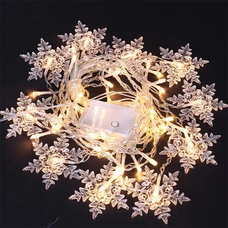 Xmas Cove 3.2M Snowflake LED Lights – Waterproof Flashing Fairy Lights