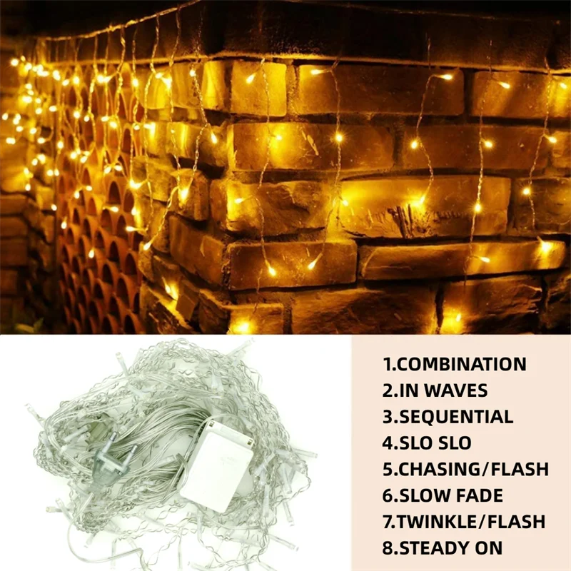 Outdoor 5M LED Waterfall Lights – Christmas & Party Decoration